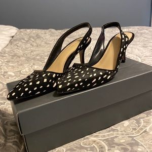 New in Box Calf Hair kitten heel